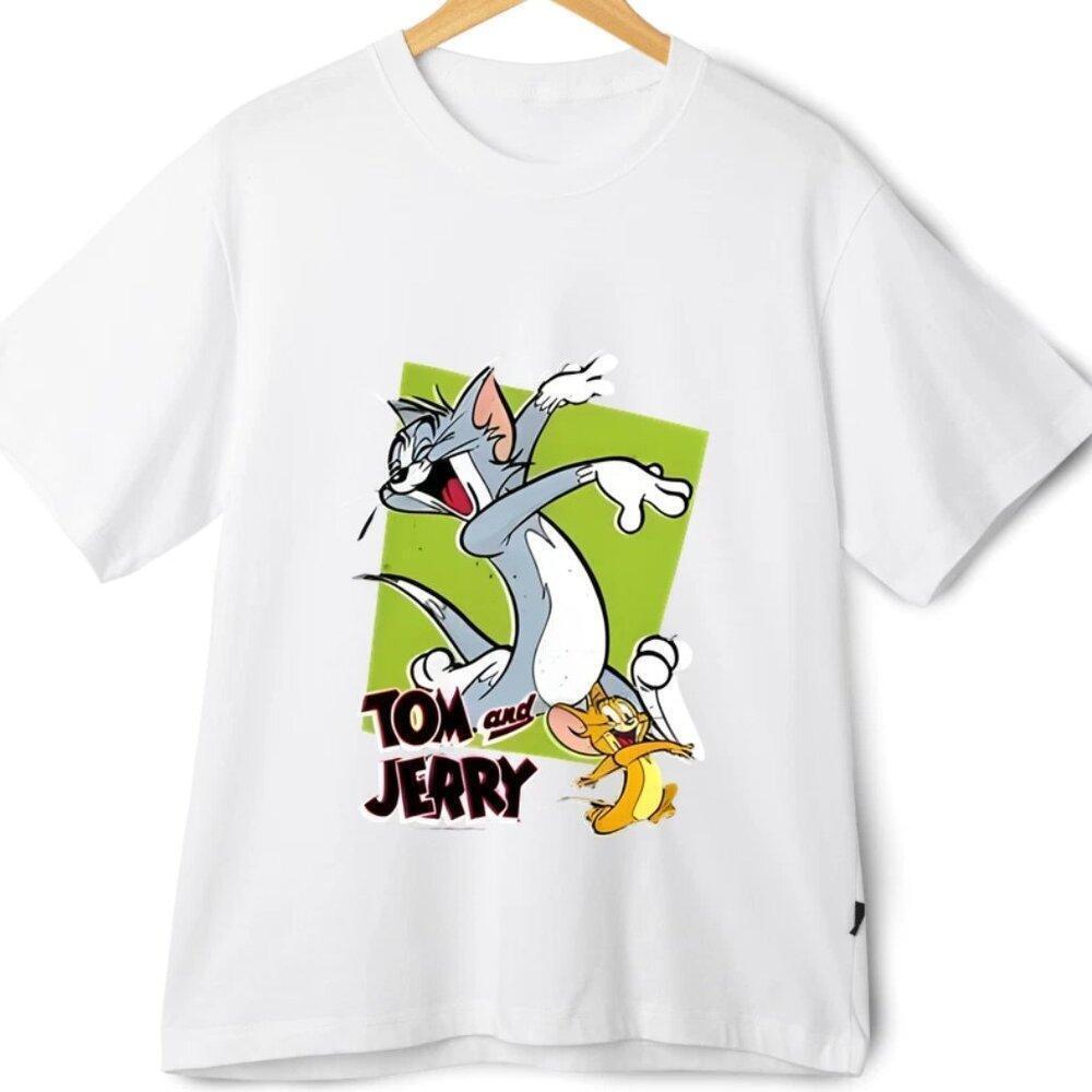Tom And Jerry Cartoon Graphic T Shirt Streetwear Funny Retro Style Tee